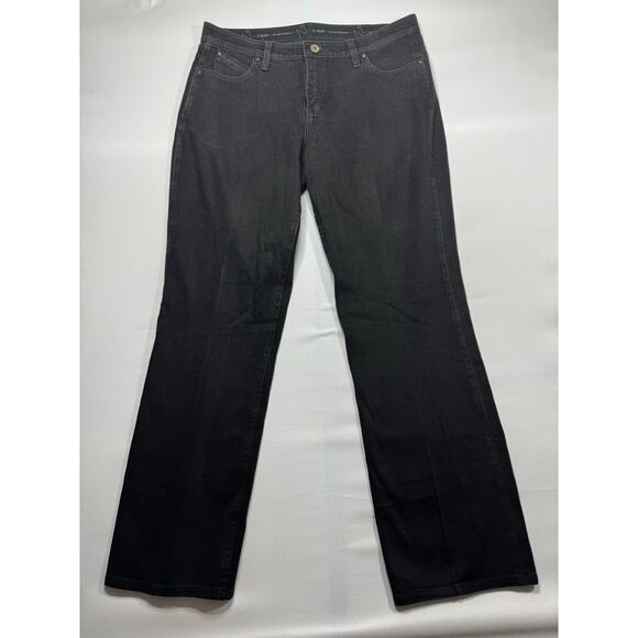 Wrangler Q-Baby Women's Straight Leg Black Denim Jeans - Size 13/14 (36x33.5) - Picture 1 of 5